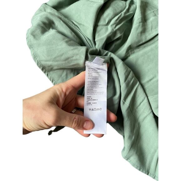 NEW Anthropologie Antoinette Ruffled Midi Dress size M Green - Picture 8 of 15